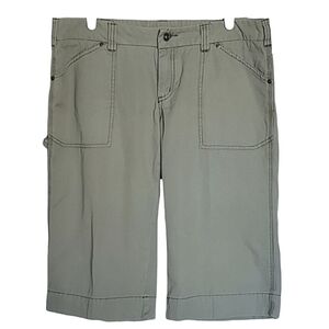 2102 * Roxy Capri Pants Olive Green Size Juniors 13